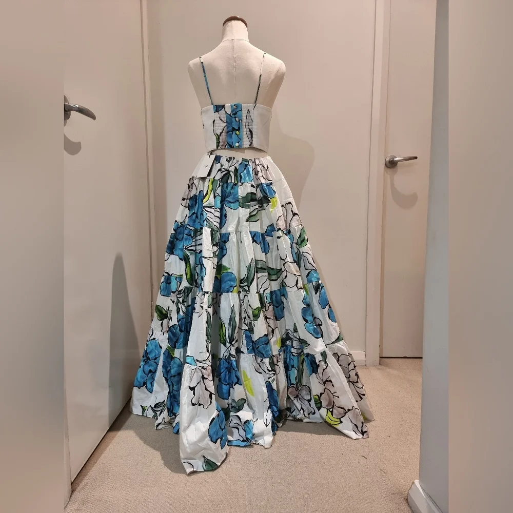 🚫SOLD AJE Botanical Tiered Maxi Dress Size 10 - Picture 3 of 9